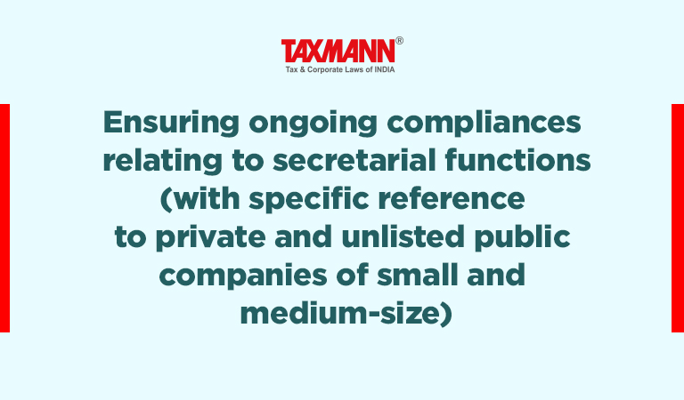 compliances under companies act relating to secretarial functions
