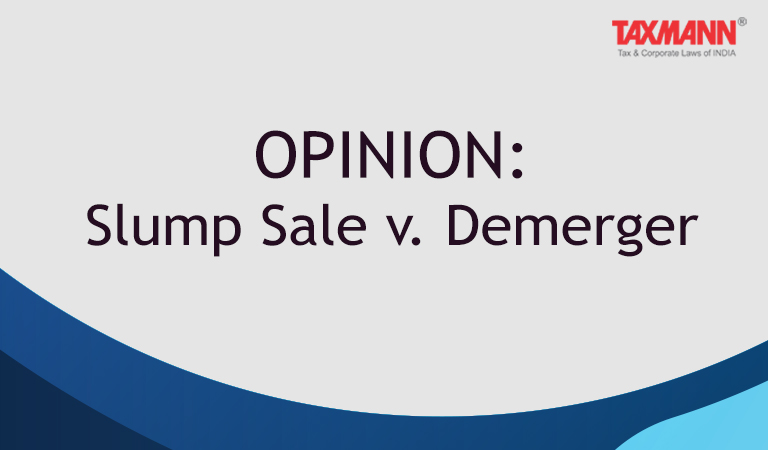 Slump Sale; Demerger; Income Tax
