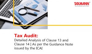 Tax Audit | Detailed Analysis Of Clause 13 And Clause 14 | As Per The ...