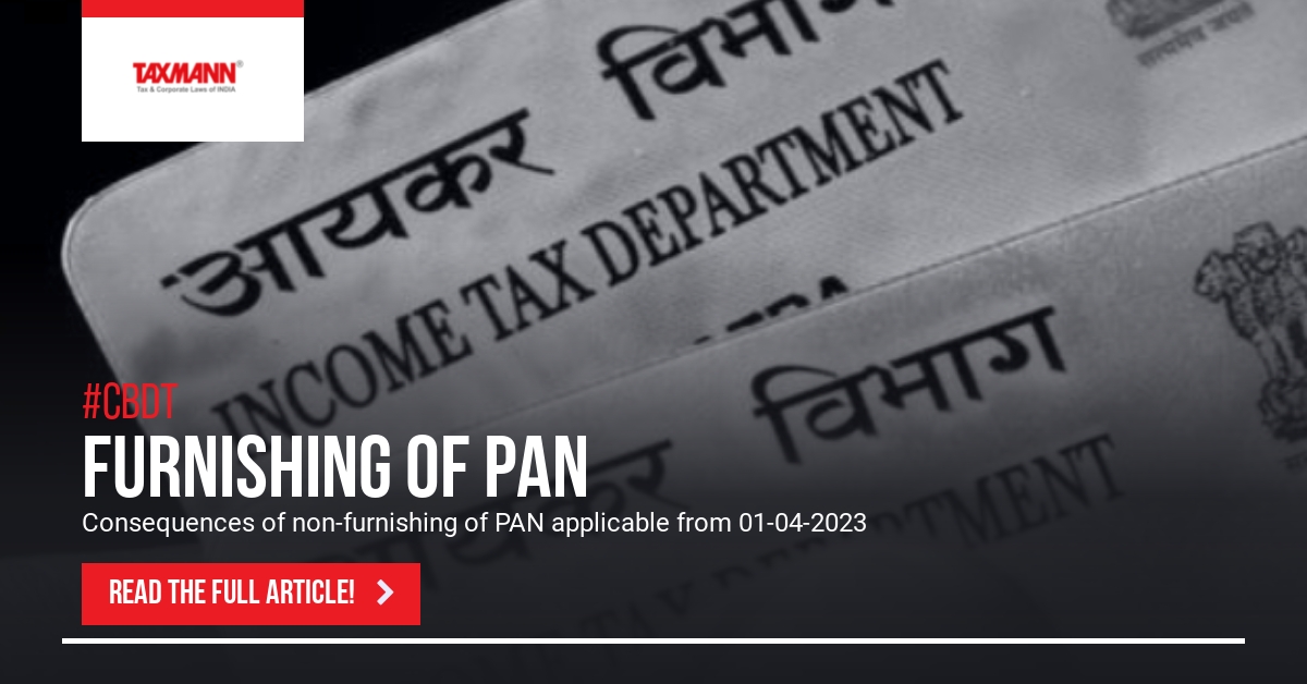 Furnishing of PAN; Penalty on non-furnishing of PAN