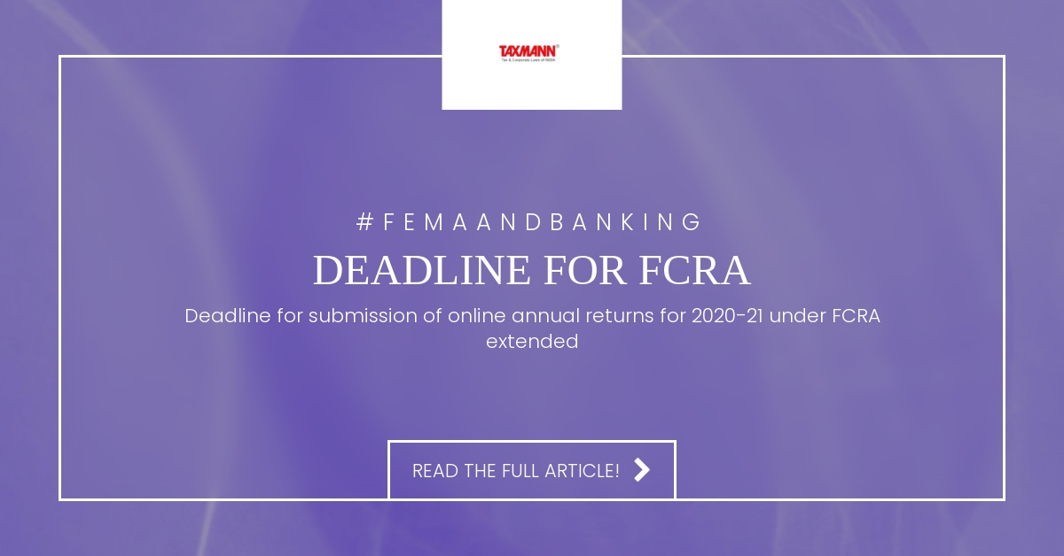 submission of online annual returns under FCRA;