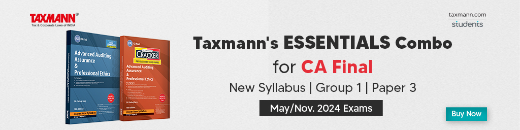 Taxmann's ESSENTIALS COMBO | CA Final | New Syllabus | May/Nov. 2024 Exams – Group 1 | Paper 3