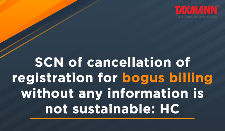 Registration cancellation; Show cause notice