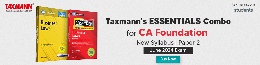 Taxmann's ESSENTIALS COMBO | CA Foundation | New Syllabus | June 2024 Exams – Paper 2