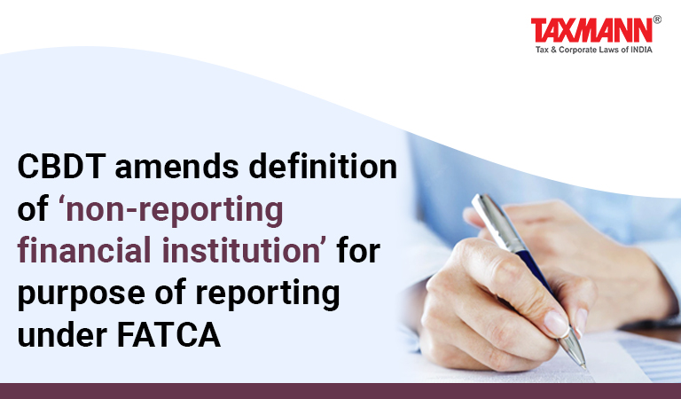 FATCA; non-reporting financial institution