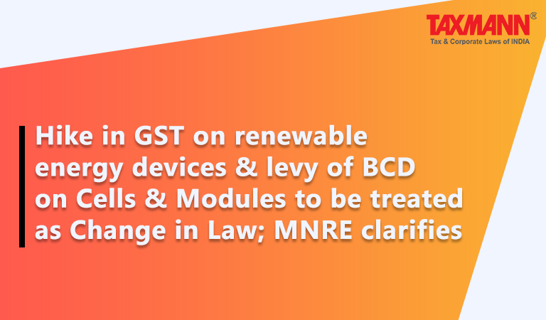 GST on renewable energy devices