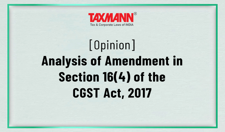 Amendment in CGST Act