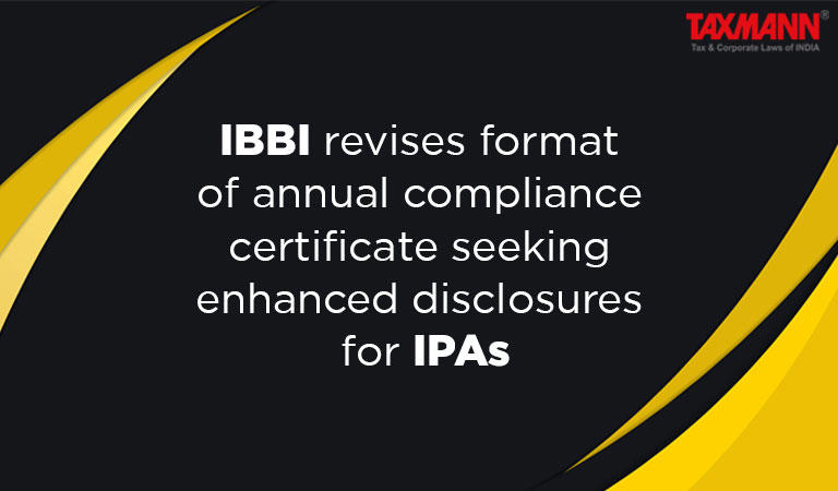 Insolvency annual compliance certificate