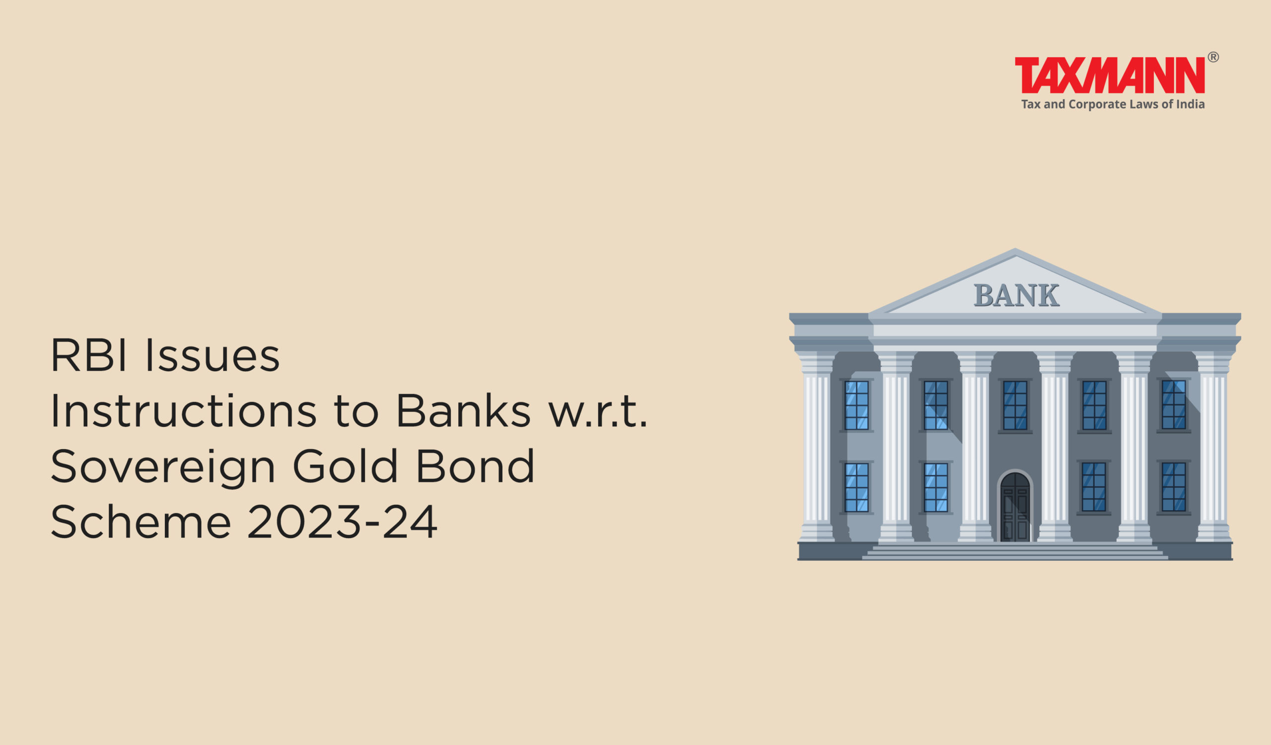 RBI Issues Instructions to Banks w.r.t. Sovereign Gold Bond Scheme 202324