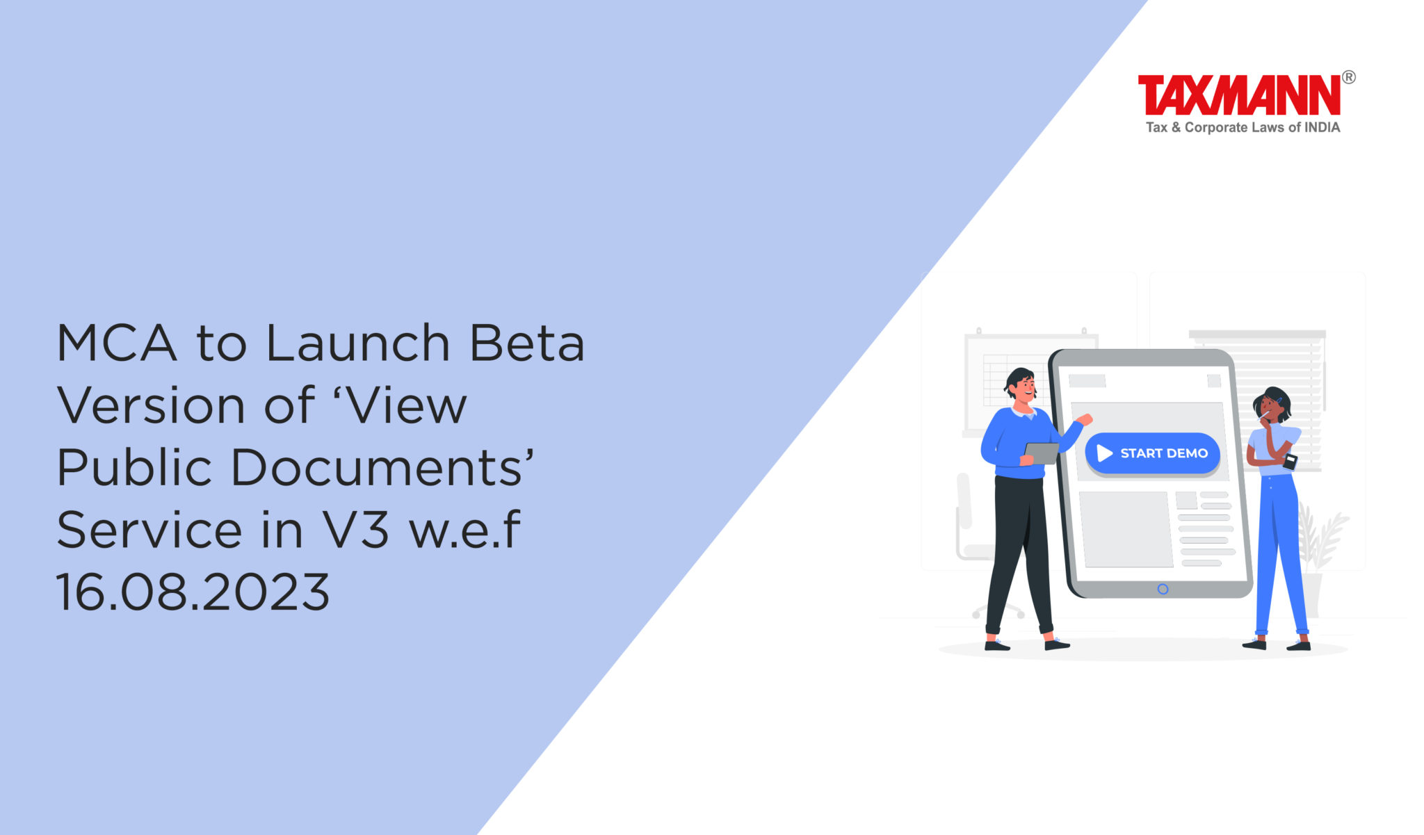 MCA To Launch Beta Version Of View Public Documents Service In V3 W e 