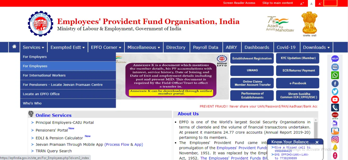 Employees Provident Fund - EPF Interest Rate, Withdrawal, Passbook.