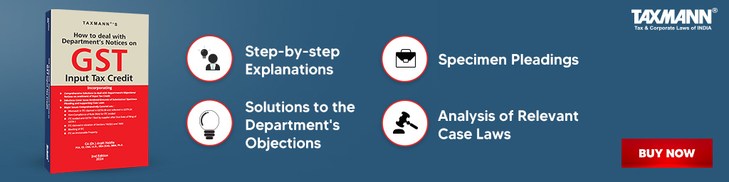 Taxmann's How to Deal with Department's Notices on GST Input Tax Credit