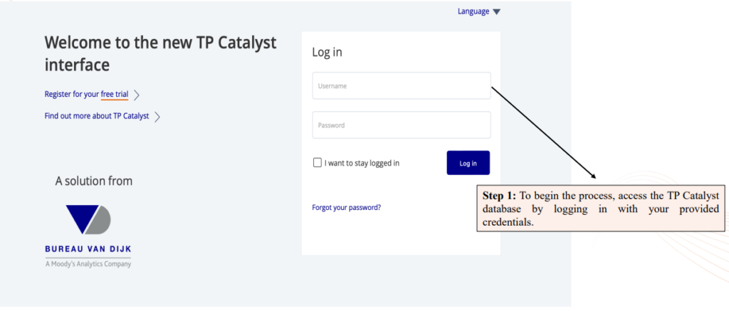 TP Catalyst – Login into TP Catalyst Interface